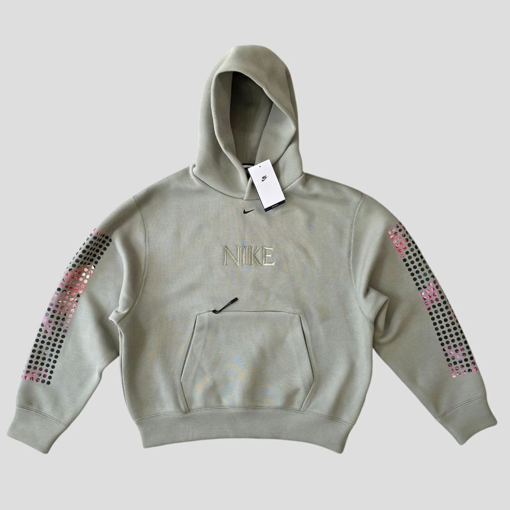 Nike Tech Fleece Oversized Pullover Hoodie Men's XS Light Army Grey HJ0683-320